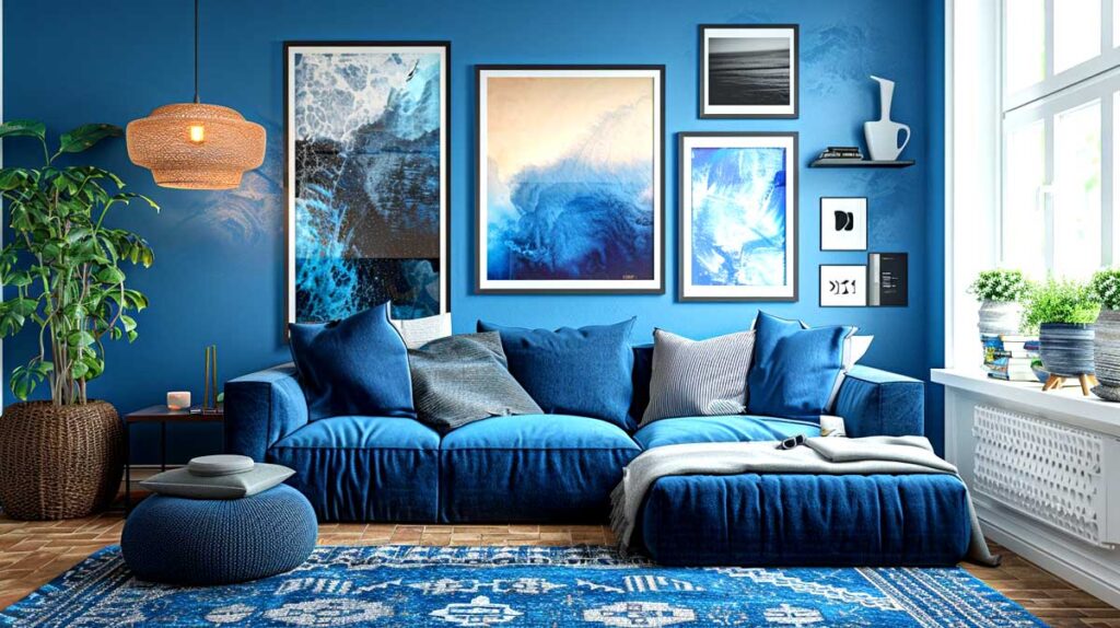 Blue Color in Wall Art